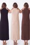 3 Pack Half Turtleneck Zero Sleeve Viscose Maxi Dress - 6