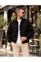 Likya Men's Cashmere Bomber Coat Quilted Lined College Collar - 7