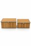 Bamboo Lid Lined Rectangular 2-Piece Medium Set Storage Box and Organizer - Bohemian, Basket, Organization - 3