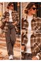 Kadın Oversize Ekose Oduncu Gömlek - 6