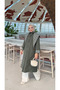 Plaid Detailed Quilted Long Women's Trench Coat - 2