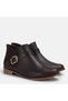 Women's Brown Leather Flat Sole Ankle Boots with Accessories 41-42-43-44 - 4
