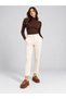 Women's Tan Embroidered Buckle-Strapped Suede Thick Platform Sole Loafer Boots with Fur Inside - 5