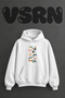 Colorful Butterfly_2 Design Pre-Printed Oversize White Hooded Sweatshirt