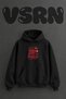 Mindset Wireframe Design Pre-Printed Oversize Black Hooded Sweatshirt