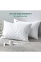 MZDT Prestige Pillow 50 cm X 75 cm Bed Pillows for Sleeping Diamond Quilted Hotel Luxury Sleep Pillow For Side Support Stomach Sleepers Soft Fluffy Hypoallergenic (White) Pack of 2 - 6