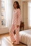 Women's Pink Buttoned Comfortable Fit Pajama Set - 5