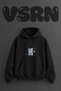 Petra Design Pre-Printed Oversize Black Hooded Sweatshirt
