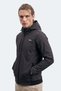 Centra Men's Fleece-Lined Wind and Water-Resistant Softshell Black Jacket & Coat