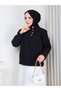 Women's Button Detailed Waterproof Seasonal Short Trench Coat Jacket - 5