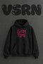 Gym Time Design Pre-Printed Oversize Black Hooded Sweatshirt