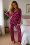 Women's Lilac Knitted Shirt Collar Pajama Set - 6