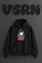 Nezuko Design Pre-Printed Oversize Black Hooded Sweatshirt