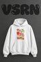 Hot Chili Design Pre-Printed Oversize White Hooded Sweatshirt