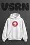Boxing Gloves Design Pre-Printed Oversize White Hooded Sweatshirt