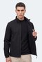 Cedo Men's Fleece Lined Wind and Water Repellent Black Jacket & Coat - 5