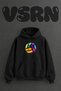 Volleyball Firca Design Pre-Printed Oversize Black Hooded Sweatshirt
