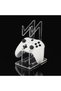 MZDT Universal Dual Controller Holder, Transparent Acrylic Game Controller Display Stand, Detachable Gamepad Desktop Stand for Display and Organization, Double-Layered