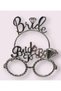 Delux Series Special Party Celebration Crown Night Accessory Bride to Be Glasses Crown Set Silver - 2