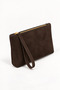 Suede Brown Portfolio Bag with Strap, Handbag and Wallet - 4