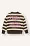 Relaxed Fit Crew Neck Striped Printed Soft Fuzzy Inside Thick Sweatshirt Girls I8340A826Wn - 2