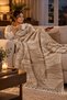 Single Cotton Tv Blanket 150X200 cm - Soft Textured Sofa Throw
