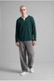 Boxy Fit Notched Detail Crew Neck Printed Sweatshirt H9870Ax26Wn