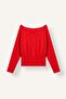 Loose Fit Off-The-Shoulder Viscose Long Sleeve T-Shirt I2419Ax27Sp - 2