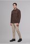 Regular Fit Polo Collar Suede Shirt Jacket with Pockets A5110Ax26Wn
