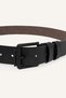 Men's Rectangular Buckle Faux Leather Jean Belt J0886Axns - 2