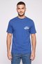 Men Crew Neck Short Sleeve Graphic Print T-Shirt, Blue