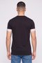 Men Crew Neck Short Sleeve Embroidered Logo T-Shirt, Black - 4