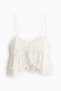 Crinkled frill-trimmed top - 5
