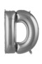 Premium Celebration Item Party Item Entertainment Product D- Letter 16 Inch Silver Color Balloon 36 cm - 2
