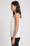 Women V-Neck Knitted Sleeveless Tank Top, Off White - 3