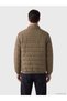Brown Regular Fit Stand Collar Men's Puffer Jacket - 3