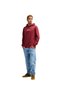 Men's Red Fineline Hoodie Sweatshirt - 4
