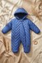 Cozycloud Plush Hooded V-Padded Baby Romper - Windproof Navy Blue Winter Baby - 5