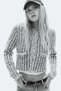 Bouclé-knit cardigan