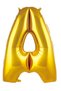 Delux Series Organization Celebration Anniversary A- Letter 34 Inch Gold Color Balloon 76 cm - 2