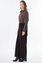 Wide Leg Velvet Trousers Brown - 3