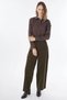 Wide Leg Velvet Trousers Khaki - 3