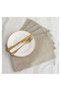 Faux Linen Placemats, Rectangular Heat Resistant Table Mats, Up to 230℃, Machine Washable Non-Slip Fabric Placemat for Home Banquet Table Deco - 4
