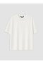 Peak New Season White Crew Neck Combed Cotton Men's T-Shirt - 5