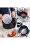 Round Perforated Steamer Paper 50Pcs, Food Grade Silicone Oil Paper, Air Fryer Liners, Water & Oil Resistant for Steaming Buns & Baking - 4