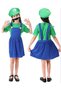 Mario Costume Luigi Costume Set, Luigi Costume, Bros Cosplay Costume, Boys, Girls Outfit for Carnival, Fancy Dress Costumes