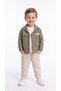 Pocket Detailed Buttoned Boys' Shirt-T-Shirt-Pants Set - 2