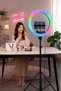 Special Edition Ring Lamp Table Lamp Studio Light Illuminated Selfie Stick 2.1m 14 Inc Mj36 White - 5