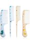 4 Pcs Cute Baby Hair Comb and Brush Set,Blue & Yellow Detangling Combs for Toddlers and Kids