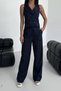 Shawl Collar Buttoned Vest - 2